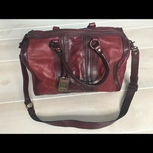 Vintage Authentic Frye Handbag Burgundy Cognac